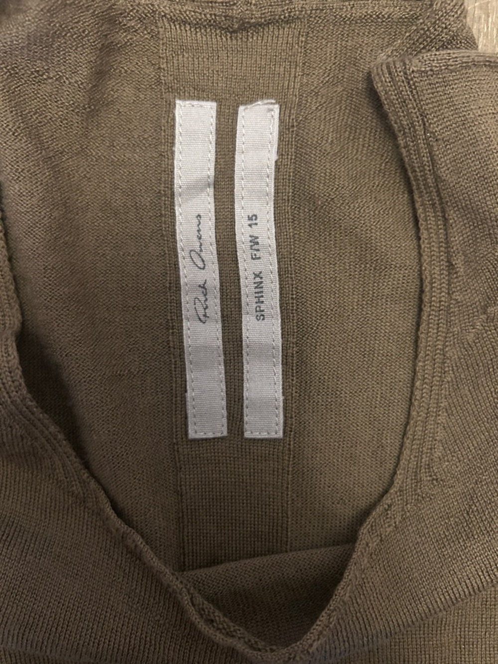 Rick Owens Sweater or dress in Olive Brown